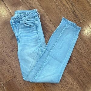 American Eagle Outfitters Women's Sky Blue Skinny Jeans